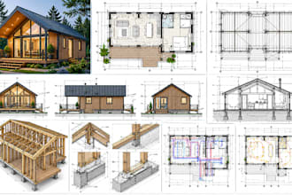 design tx ca tn az tiny house, cabin and small home plans architectural drawings