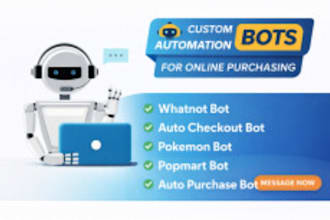 develop auto purchase bot auto checkout bot auto buying bot pokemon bot
