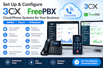 set up and configure 3cx or freepbx cloud phone systems