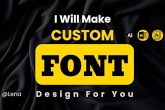 design custom ttf otf font hand lettering typography calligraphy minimalist