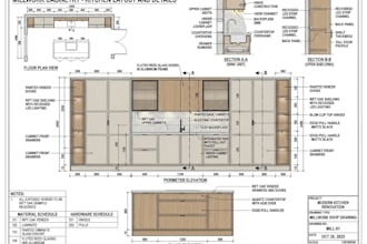 do 2d shop drawing cabinet furniture millwork drawing kitchen joinery drawings