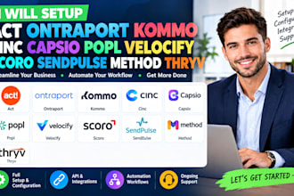 setup act ontraport kommo cinc capsio popl velocify scoro sendpulse method thryv