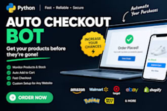 build pokemon bot, auto purchase bot, walmart bot, auto checkout bot shopify bot