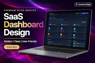 design modern saas dashboard UI UX in figma