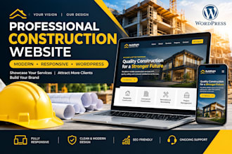 design a professional construction wordpress website