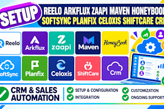 reelo arkflux zaapi maven honeybook softsync planfix celoxis shiftcare crm