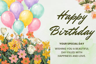 design a personalized digital birthday card