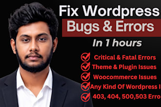 fix wordpress website errors, bugs, and issues
