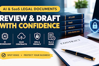 draft ai technology law, saas contracts, dpa, sla privacy and legal document