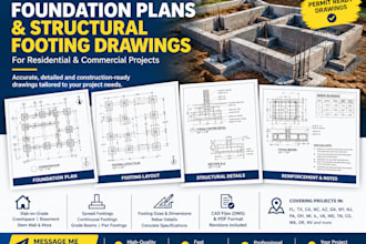 fl tx ca nc az da footing plan, foundation plan structural footing drawings