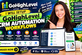 setup gohighlevel CRM automation workflows go high level landing page ghl funnel