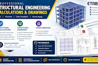 be your structural design calculation for slab, beam and column for your project