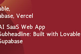 build a professional saas mvp using lovable and supabase
