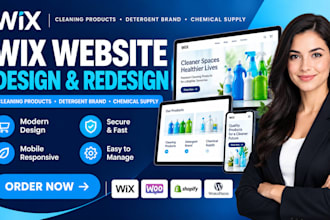 build wix cleaning product website detergent brand chemical supply website desig