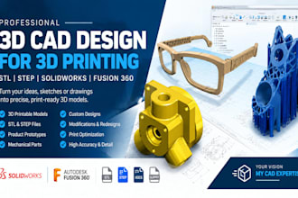 3d printable model design 3d cad modeling and cad for 3d printing