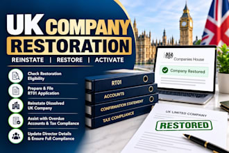 restore UK ltd company after strike off, reinstate UK company, file rt01