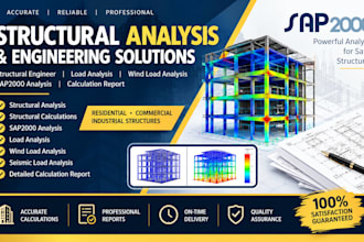 do structural analysis structural engineer wind load analysis sap2000 report