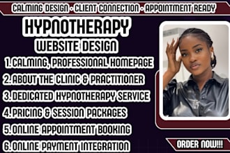 design a professional hypnotherapy and holistic wellness website