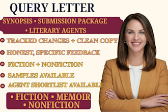 critique and polish your query letter and synopsis for literary agent