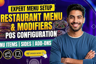 configure restaurant menu and modifiers on pos