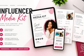 design media kit or press kit for influencers