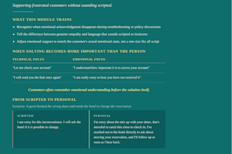 provide customer service empathy training