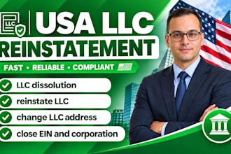 do llc dissolution, reinstate llc, change llc address, close ein and corporation