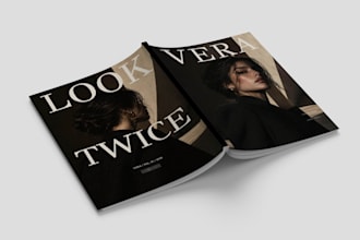 design a professional magazine and editorial layout