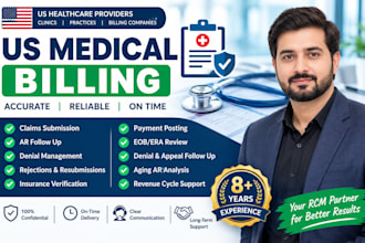 do US medical billing, ar follow up and denial management