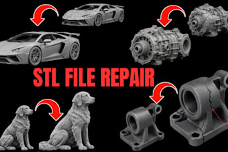 do stl file repair mesh repair reverse engineering 3d scan cleanup for printing