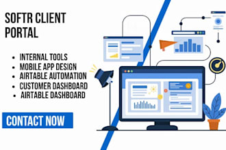build airtable softr glide webapp client portal softr  portal membership