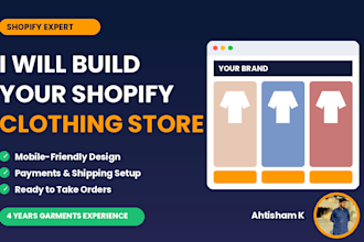 create a shopify clothing store for your apparel brand