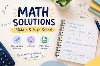 provide clear math solutions for middle and high school