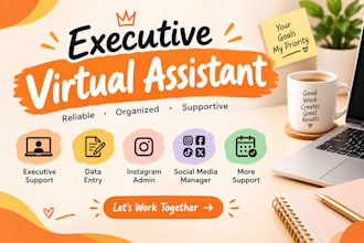 executive creative virtual assistant data entry insta admin social media manager