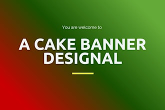 design banner for cake
