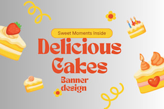 design cake banner for your business