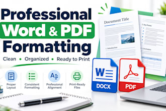 format professional word documents and PDF files