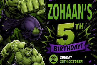 design a beautiful birthday invitation or birthday poster