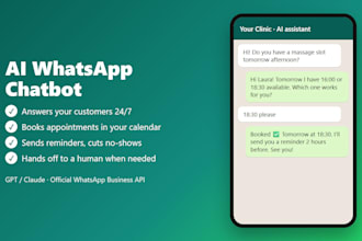 build an ai whatsapp chatbot that books appointments