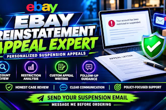 ebay mc011 restriction mc999 indefinite suspension ebay account appeal reinstate