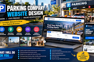 design a professional parking company website with online reservations
