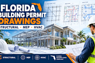 design structural mep engineering hvac drawing for building permits in florida