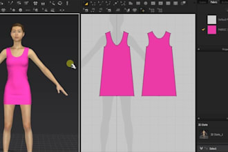 create 3d clothing, clo 3d fashion garments, sewing patten and garment design