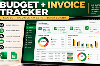 create budget spreadsheet invoice tracker in excel google sheets with dashboard