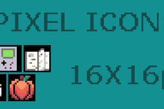 do pixel art items or icons for games