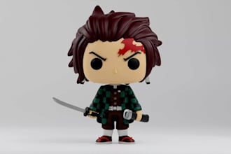 3dprint,funko pop,stylized cartoon,fbx,chibi anime dolls,figures,toys design,stl