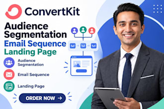 setup convertkit audience segmentation kit email sequence kit landing page