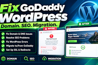 fix godaddy seo, godaddy domain, godaddy migration, godaddy wordpress