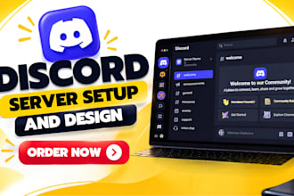 setup a professional custom discord server custom discord server within 12 hours