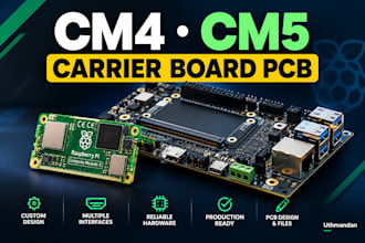 design raspberry pi cm4 cm5 carrier board pcb